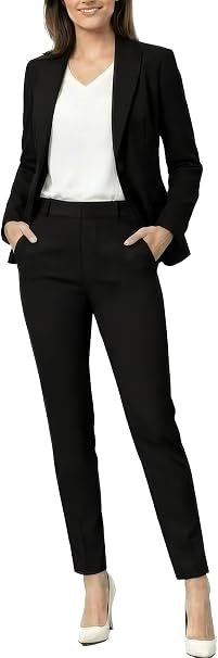 Marycrafts Women's Business Blazer Pant Suit Set for Work