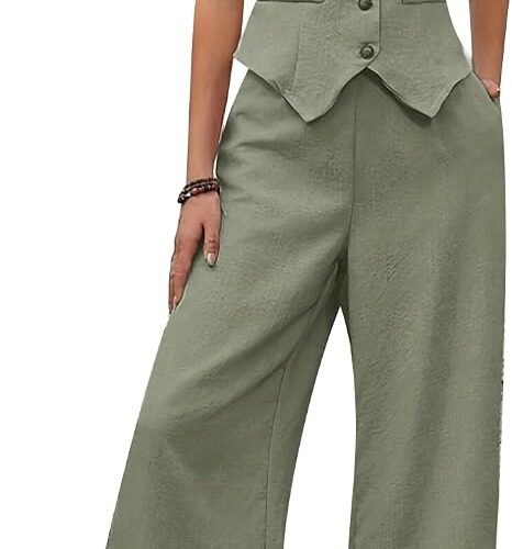 MINTLIMIT Women’s 2-Piece Vest & Wide-Leg Trousers Set