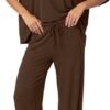 61c3U2527LL._AC_SY606 Darong Women's Short Sleeve Pant Sets Pant Sets (pack of 2)