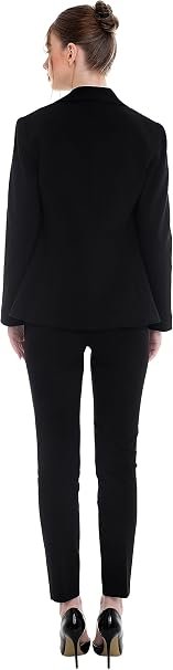 Marycrafts Women's Business Blazer Pant Suit Set for Work