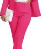 61syip24kIL._AC_SY606 Kelyaa Women's Lapel Notches One-Button Narrow Cut Jacket Set of 2