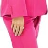 61uNKQvymnL._AC_SY606 Kelyaa Women's Lapel Notches One-Button Narrow Cut Jacket Set of 2