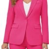 71m8qgTG-PL._AC_SY606 Kelyaa Women's Lapel Notches One-Button Narrow Cut Jacket Set of 2