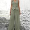 71wCbKLLSfL._AC_SX466 MINTLIMIT Women’s 2-Piece Vest & Wide-Leg Trousers Set